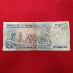 Alternative view of 500 Rs Rare Dandi Issue Note Governor S.Venketraman Reserve Bank of India 982575 Sku 24