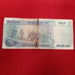 Alternative view of 500 Rs Rare Dandi Issue Note Governor S.Venketraman Reserve Bank of India 732843 Sku 24