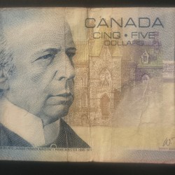 Canada 5 Dollars Rare Note #B2