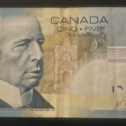 Canada 5 Dollars upgraded security Rare Note #B2