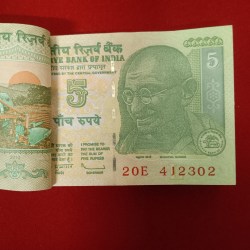 Alternative view of Five Rs Mahatma Gandhi Full Bundle Governor D.Subaraw Unc Condition 2010 Year 412301