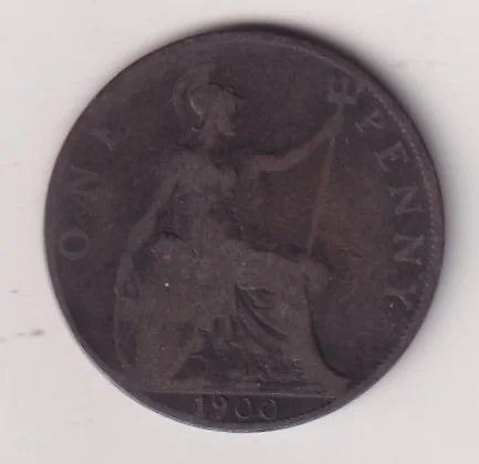 United Kingdom 1 Penny 1900 - Victoria Rare Coin