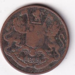 British India ¼ Anna 1885 (Victoria) Rare Coin