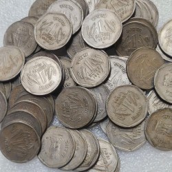 One Rs Copper Nickel Scare Coins 1988,89,90,91 Year Hyderabad Mint 112 Pcs Given Republic Of India