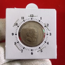 Extremely Rare 50 Paise Copper Nickel Indra Gandhi 8"o Clock Error Coin 1917-1984 Year Calcutta Mint RBI Big Mistake Coin