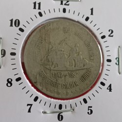 Alternative view of One Rs Copper Nickel 1"o Clock Error Scare Coin Quit India Movement Calcutta Mint RBI Mistake Coin