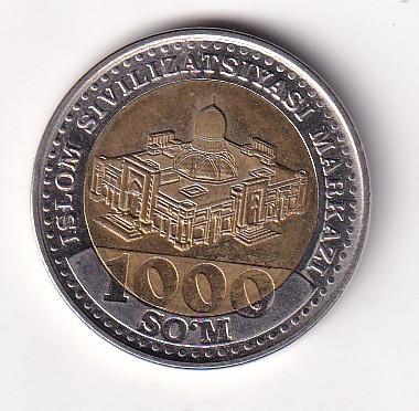 Uzbekistan 1000 Soʻm 2022 Rare Bimetallic Coin#AA-16