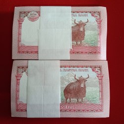 Alternative view of Five Rupees Nepal Full Bundle Gem Unc Condition Nepal Rastra Bank