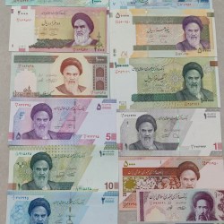 14 Different Iran gem unc bank note collection set