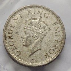 British India George VI Half Rupee 1940 Silver Coin Unc Rare