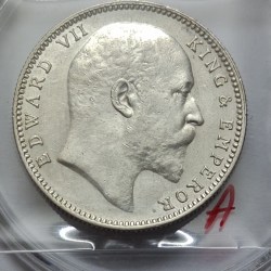 British India Edward 1907 Silver Coin UNC Mumbai Mint