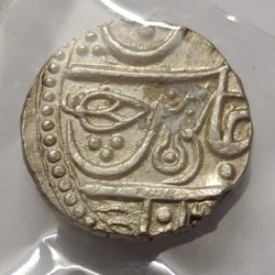 Princely States Indore Rupee Ahalya Bai Leaf And Shivalingam Shivling Silver Coin High Grade UNC