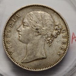 British India Victoria One Rupee Divided Legend 1840 WWR Silver Coin High Grade Rare