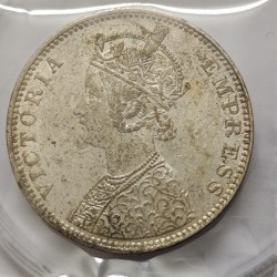 British India Victoria One Rupee 1901 Silver Coin Bunc Rare