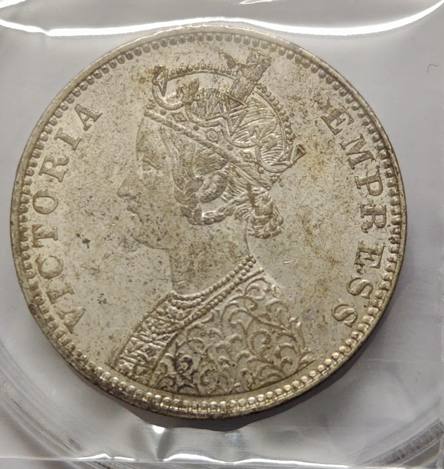 British India Victoria One Rupee 1901 Silver Coin Bunc Rare