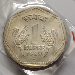1 Rs 1989 Noida Mint Bunc Rare