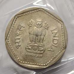 Alternative view of 1 Rs 1990 Noida Mint Bunc Rare
