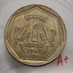 1 Rs 1983 Mumbai Mint Coin Rare