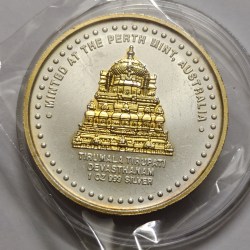 Alternative view of Shree Tirupati Balaji Minted At Pert Mint Australia 1 Oz 999 Silver Unc Rare