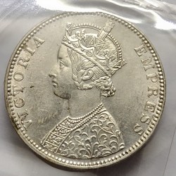 British India Victoria One Rupee 1891 Silver Coin Bunc Rare