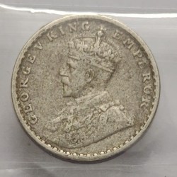 British India Two Annas 1915 Silver Coin High Grade RARE