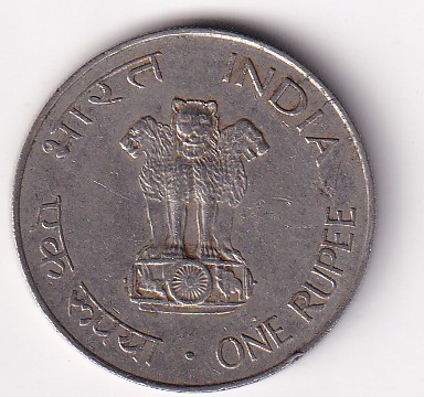 India 1 Rupee Mahatma Gandhi Commemorative Coin#AA-24 - Image 2