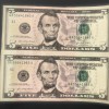 AMERICA 5 DOLLAR LINCOLN RARE GEM UNC (2 NOTE) UNCUT SHEET RARE TOP COLLECTIBLE & UNIQUE ITEM