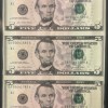 AMERICA 5 DOLLAR LINCOLN RARE GEM UNC (3 NOTE) UNCUT SHEET RARE TOP COLLECTIBLE & UNIQUE ITEM