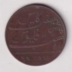 Alternative view of India, British › Madras Presidency 20 Cash 1808 Rare Coin
