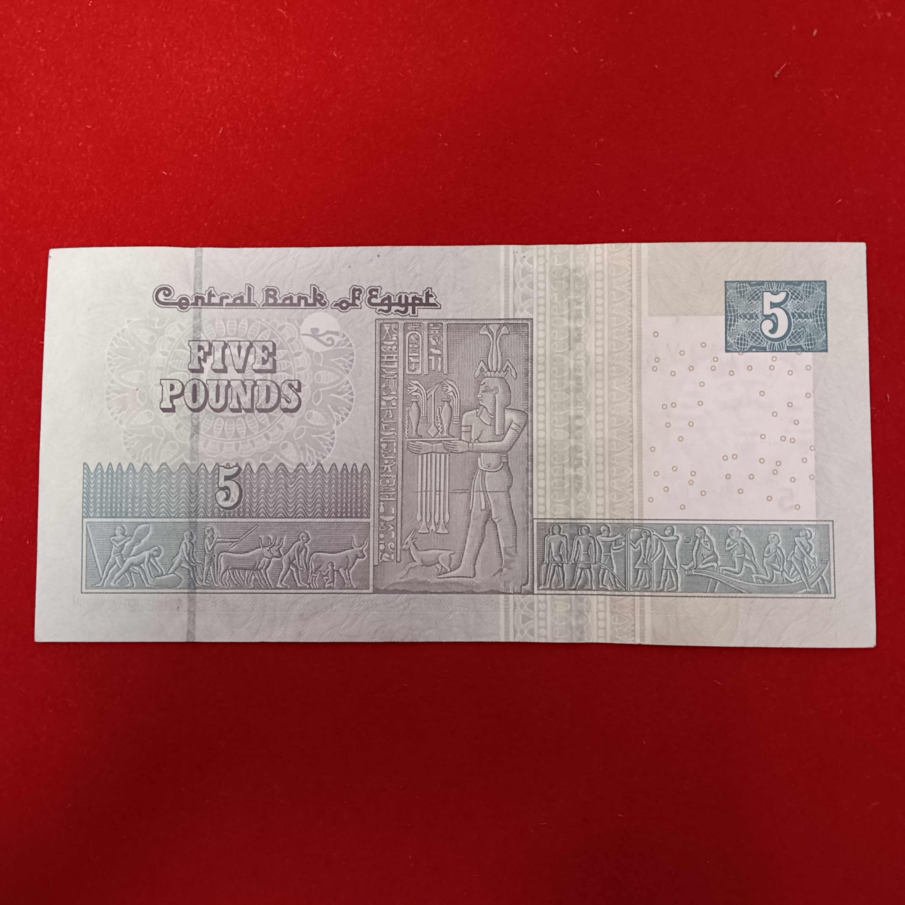 Five Pounds Old Rare Issue Note Central Bank Of EGYPT - Image 2