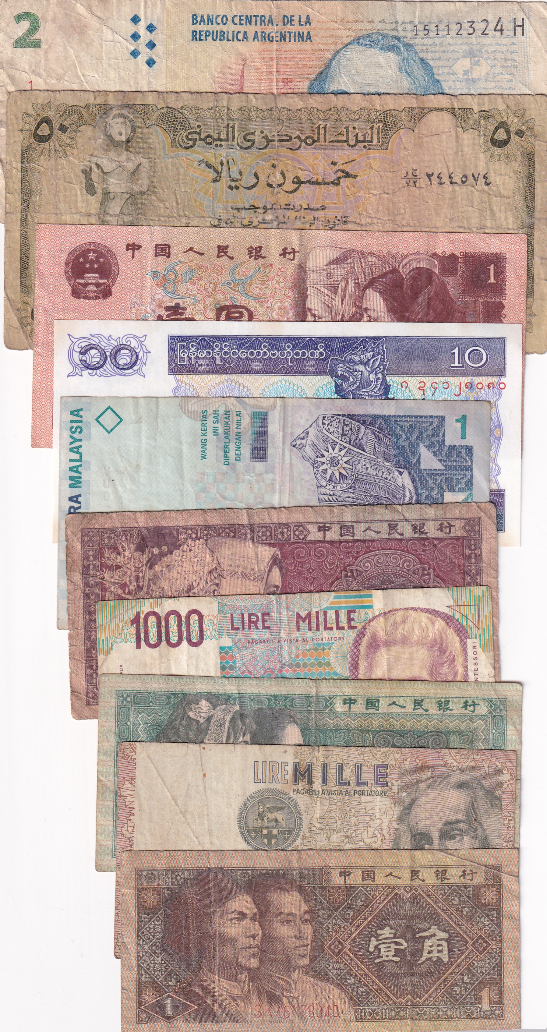 10 Different World Note (10 PCS Lott)#SK-55