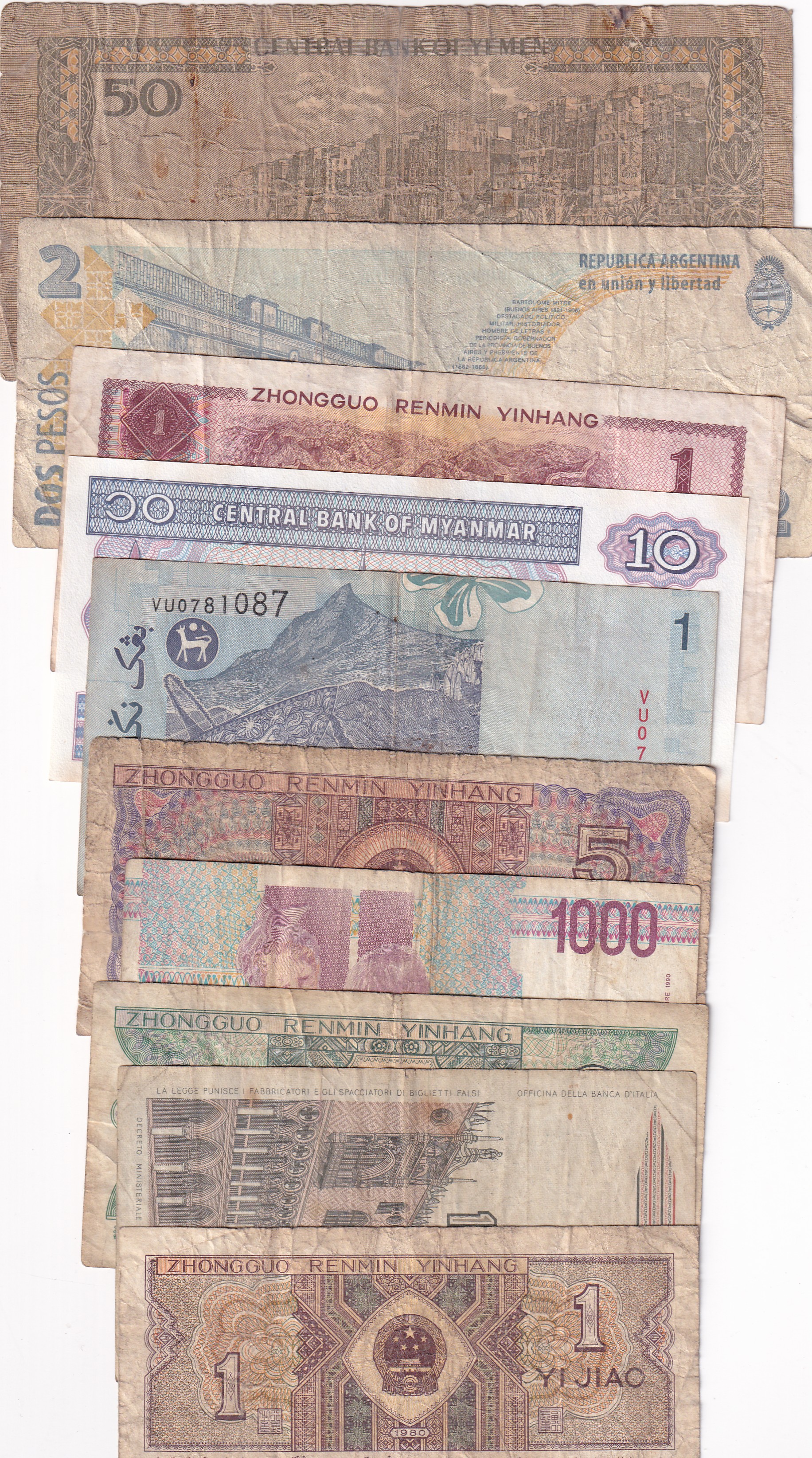 10 Different World Note (10 PCS Lott)#SK-55 - Image 2