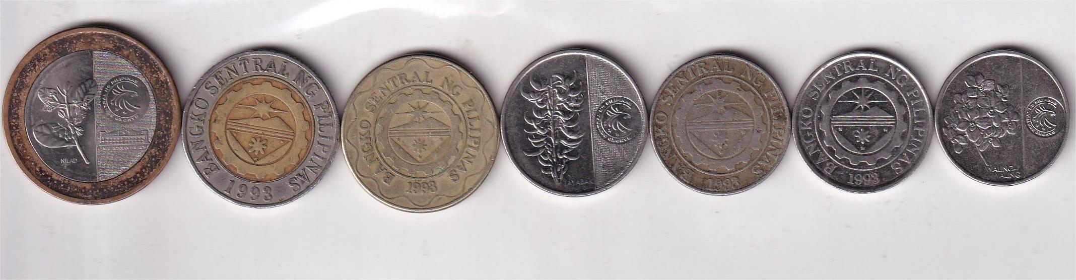 7 Different Philippines Coin Set (7 Pcs Lott)#AA-34 - Image 2