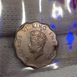 Alternative view of George Vi One Anna 1939 Year Unc Condition Coin