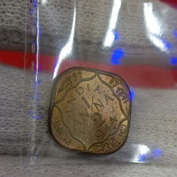 George Vi 1/2 Anna Year 1944 Calcutta Mint UNC Condition