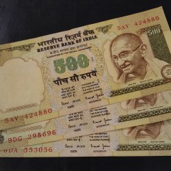 500 rupees old issue vimal jalan signature white strip note crispy condition