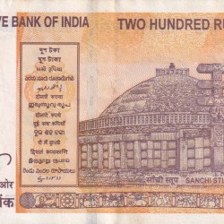 Alternative view of Ending 786 Fancy Number 200 Rupees Governor Urijit Patel Rare Note