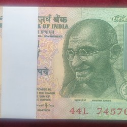 5 RUPEES GANDHI GOVERNOR BIMAL JALAN GEM UNC SERIAL PACKET WITH FANCY NUMBEE ENING 786