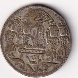 Alternative view of Hanuman Flying Brass Old Token 100% Original Rare Token #AA-66