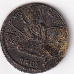 Alternative view of Guru Nanak Dev (Sikh) Brass Old Token 100% Original Rare Token #AA-74