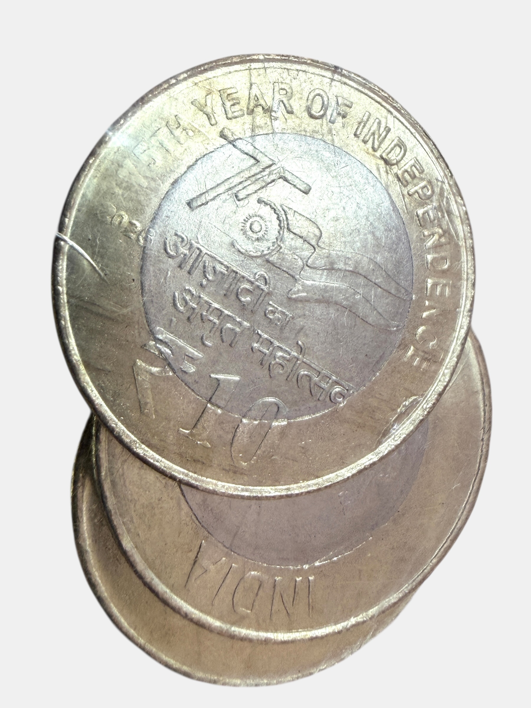 Rs 10 Rupee New Coin RBI 100 Coin Seal Pouch 75 Year Of Independence Packet India Issue 2026 Kolkata Mint RARE - Image 2