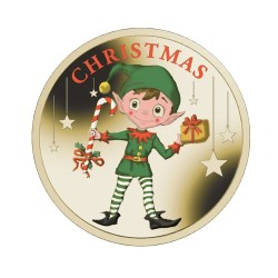 United Kingdom (British Pobjoy Mint Christmas Elf) Medal With Capsule