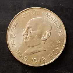 🇮🇳INDIA BHARAT COMMEMORATIVE 10 rupees silver 1 MAHATMA GANDHI 1969 SILVER 10₹. WT 15 GM Gem unc CONDITION AS 🖼IMAGES Same and similar piece are available