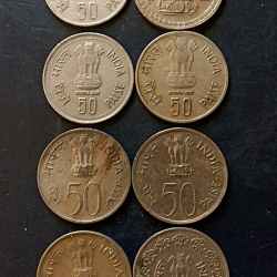 Alternative view of Republic India Denominaton 50 paise Metal copper nickel 8 Different varieties Same and similar piece available