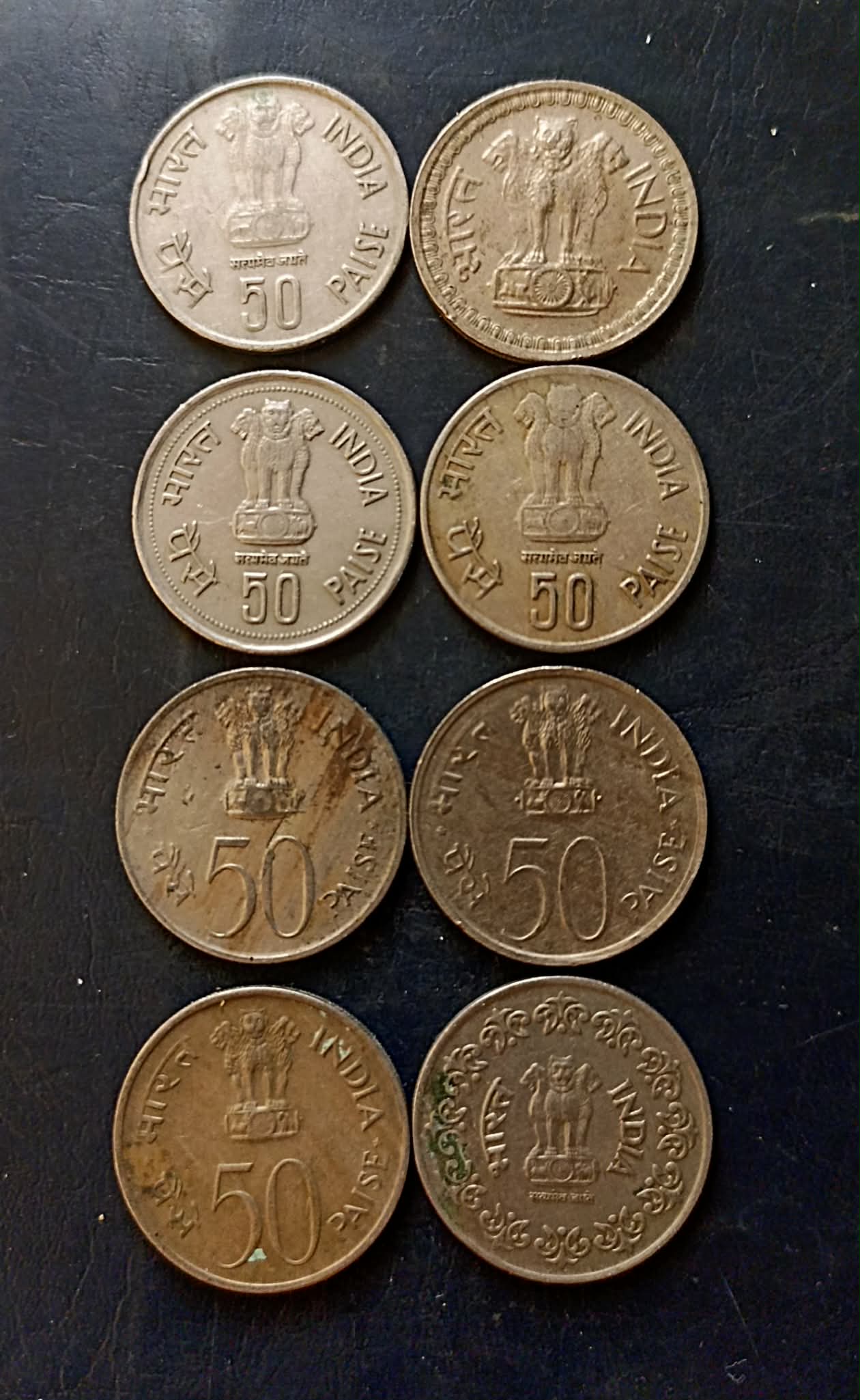 Republic India Denominaton 50 paise Metal copper nickel 8 Different varieties Same and similar piece available - Image 2
