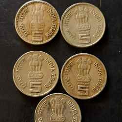 Republic India Denominaton 5₹ 5 different variety Metal coper nickel Same and similar set are available