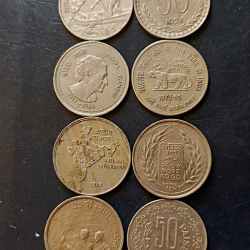 Republic India Denominaton 50 paise Metal copper nickel 8 Different varieties Same and similar piece available