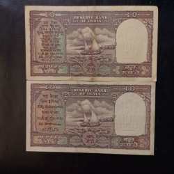 Alternative view of Reserve Bank of India Denominaton 10₹ Two different governor iyenger P.c Bhattacharya Same and similar set available