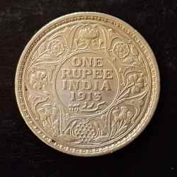 British India Denominaton 1₹ Year 1913 King and emperor George v Same and similar piece available