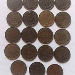 British India Set of 19 pieces of 19 different year King and emperor George v and George vi Condition as per image Same and similar set are available